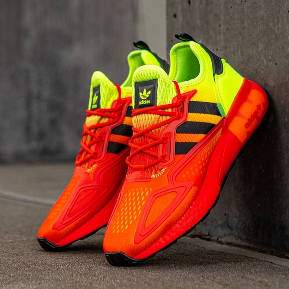 Adidas ZX 2K Boost Solar Yellow Hi-Res Red Size 7.5 Men U.S Unisex. Trainer. - Picture 2 of 11